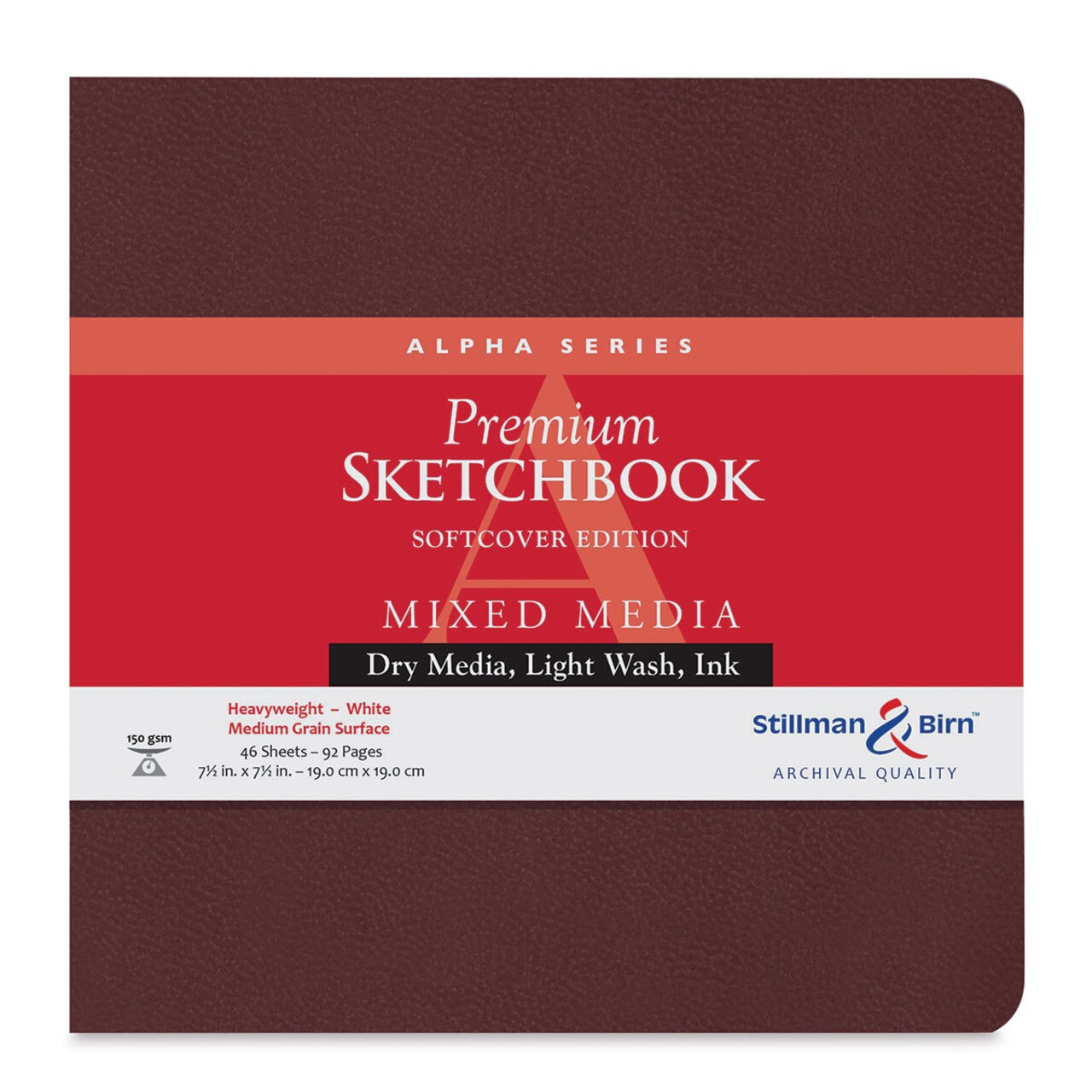 Stillman & Birn Alpha Series Sketchbook - 7-1/2" x 7-1/2", Soft Cover, 46 sheets